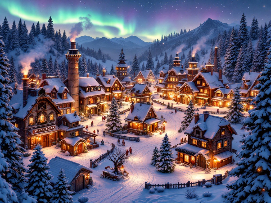 The North Pole village map